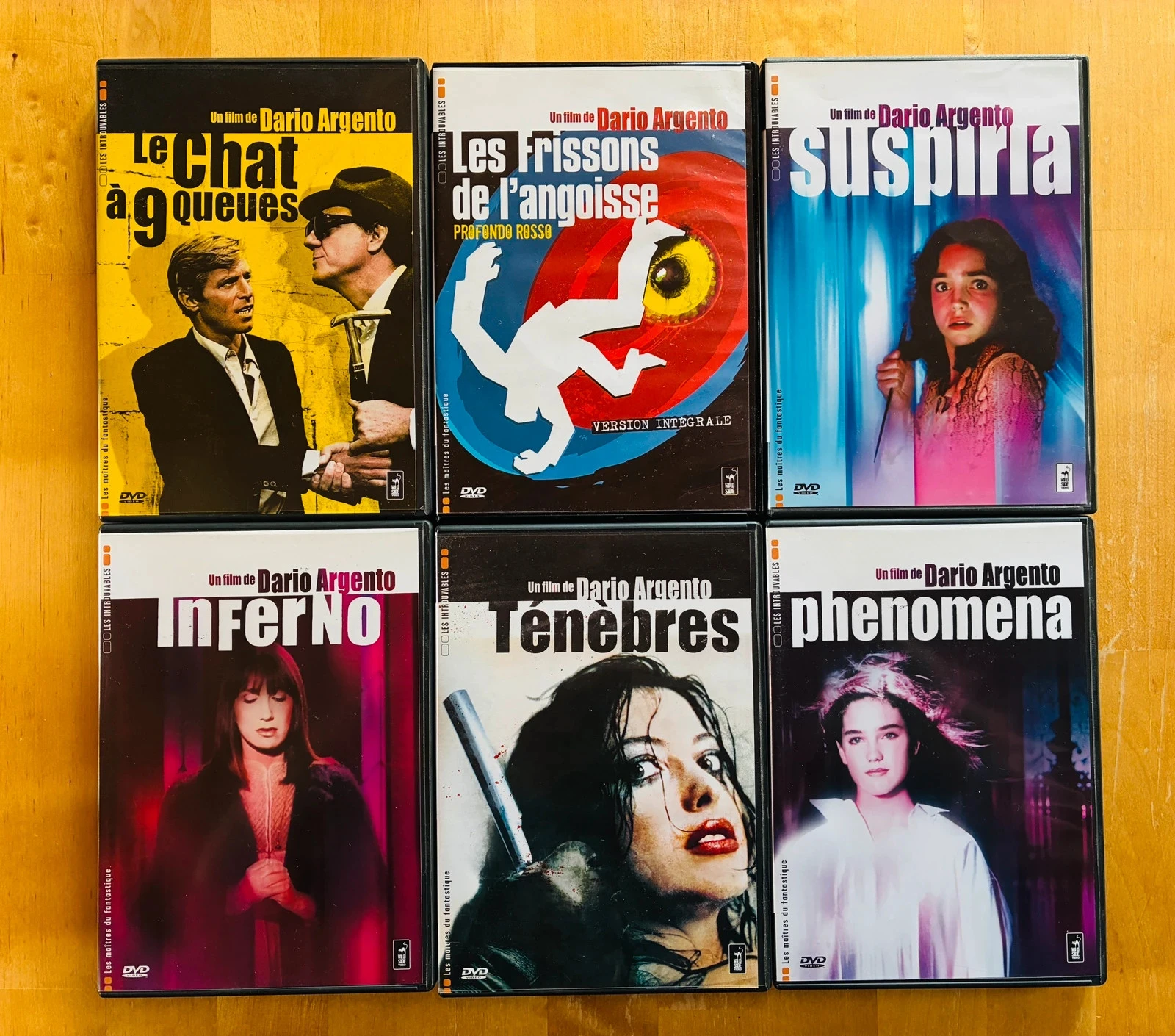 Lot 6 DVD cultes de Dario Argento collection introuvables FNAC.